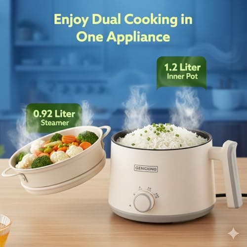 Regency Multi Cook Electric Kettle with Steamer features 1.2L inner pot, double layered body, variable temperature control and wide mouth design. Ideal for tea, coffee, eggs, vegetables and boiling. 3