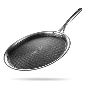 Stahl Artisan Hybrid Triply 32 cm Dosa Tawa | Dosa Tawa with Induction Base | Non Stick Pan, Stainless Steel Scratch Resistant Dosa Tava