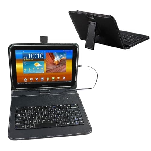 ENJOY-UNIQUE 10 inch Tablet Case 9.7-11 inch Tablet Cover with QWERTY External Keyboard USB C Port Compatible with Samsung Galaxy Tab A8 A7, Fire HD, Googee U10, Blackview, Nokia T20, Lenovo Tab M10
