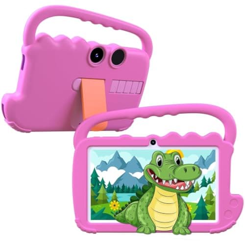 HAYUA Kids Tablet 7 inch for Girls Boy, Android 12 Tablets for Kids 4GB RAM 32GB ROM Toddler Tablet WiFi Bluetooth Safety Eye IPS Screen, Parental Control, Dual Camera Shockproof Case for Educational