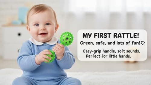 RIYESTO TOYS Baby Products Toys 4 Pcs Rattle Set Jhunjhuna Toy for New Born Baby Gifts Toy for Babies Colorful Attractive Plastic Non-Toxic (Set of 4) 2