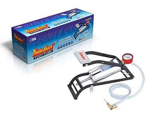 Airmaker SB001 Steel Chrome Plated Air Foot Pump| Air Pump for Car or Motorbike or Bicycle Tyre Air Filling 4