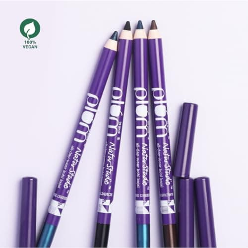 Plum Naturstudio All-Day-Wear Kajal | Water & Smudge-Proof | 24-Hour Long Stay | Intense Matte Black | Gel Finish | 2-In-1 Kajal & Eyeliner | Suitable for Sensitive Eyes & Contact Lenses | Includes Sh 5