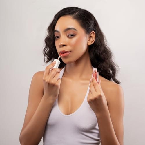 Blur India Dude, Don't Touch My Gloss | Glossy Lip Tint + Oil | Pigmented AF | Juicy, Non-Sticky, Moisturizing | Lip Gloss for Girls and Women |5ml | Peach 3