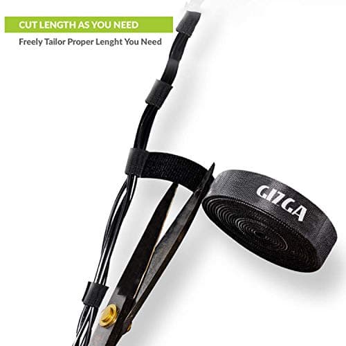 GIZGA Essentials Cable Organiser, Cord Management System for PC, TV, Home Theater, Speaker & Cables, Reusable Cable Organizer for Desk, WFH Accessories, Organizer Tape Roll, Reusable Cable Ties Strap 4