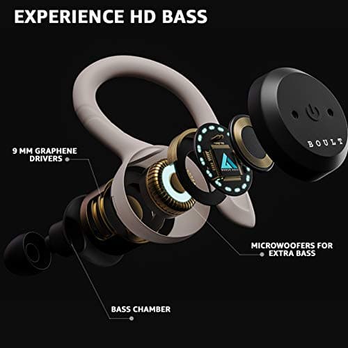 Boult Audio AirBass Tru5ive Pro True Wireless Earbuds with 36 Hours Total Playtime, IPX7 Fully Waterproof, Instant Voice Assistant, Immersive Sound with Sports fit & Noise Isolation and Built in mic 3
