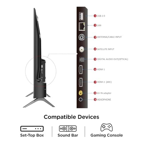 TCL 108 cm (43 inches) Metallic Bezel-Less FHD QLED TV 43S5K (Black) 4