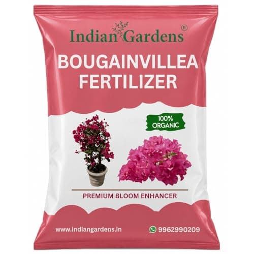 Indian Gardens - Bougainvillea Fertilizer for Plant | Bloom Booster for Vibrant Flowers | Slow Release Organic Nutrient | For Terrace & Outdoor Plants - 400 Grams