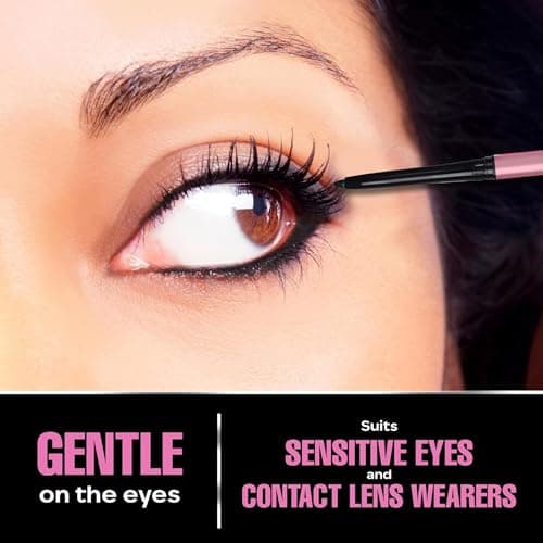 FACESCANADA Fresh Eyes Kajal Stick, 0.35G | With Rose Extracts | 24Hr Waterproof | Suits Sensitive Eyes | Intense Black Matte Finish | Refreshes Tired Eyes | Gentle | Smudgeproof | Vegan 4
