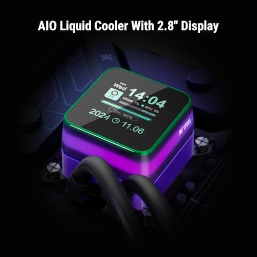 Ant Esports Glacius 240 AIO Liquid Cooler|2.8" LCD Display|Intel LGA1851, AMD AM5|High-Performance FAN 2000 RPM, 86 CFM, 3.54 mmH2O of Static Pressure|Magnetic Temperature Monitoring Display 2