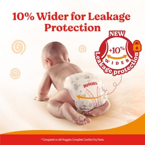 Huggies Comfy Pants Baby Diaper, Medium (M) Size (7-12 Kgs), Pack of 34 4