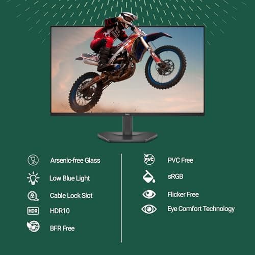 Dell SE2726HG 27" (68.58 cm) FHD Gaming Monitor | 240Hz Fast IPS | 0.5ms Response | AMD FreeSync Premium | HDR10 | 99% sRGB | Eye Comfort Certified | HDMI 2.1 & DP 1.4 Ports | Tilt Stand | Black 2