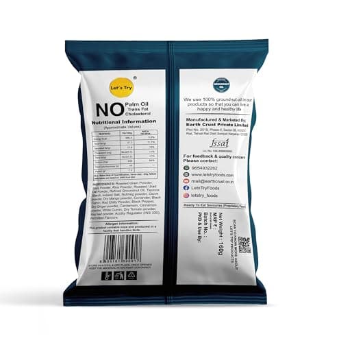 Let's Try Soya Sticks 160g | Made with 100% Groundnut Oil | Kettle Cooked | No Palm Oil | No Cholesterol | 0% Trans Fats | As Seen on Shark Tank India | Namkeen (Pack of 1) 2