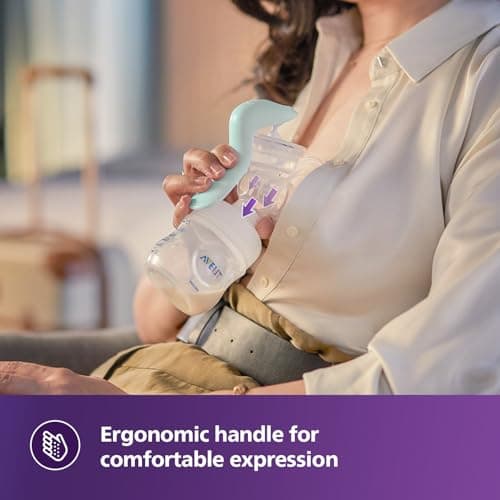 Philips Avent Essential Manual Breast pump SCF417/11 | Easy Silicone massage cushion & Ergonomic handle, Soft & Gentle, BPA Free 5