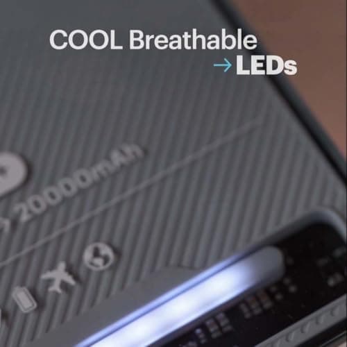 Stuffcool Roam+ 20000mAh Compact Powerbank with 20W Type C Output Charges iPhone 50% in 30 mins and 22.5 Fast Charging, Type A Port - Cool Transparent with Glossy Finish 3