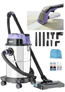 SEZNIK All in One Wet and Dry Vacuum Cleaner for Home | Spot Cleaning, Mopping & Blowing | 15L Steel Tank | 1300W, 20KPA Suction | 9 Attachments | Includes 1-Year Maintenance Kit Worth ₹3496