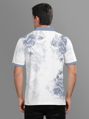 BULLMER Trendy Printed Collar/Polo Neck Plus Size Tshirt for Men | Men’s Polo T-Shirts in Plus Sizes only White XXXX-Large 2