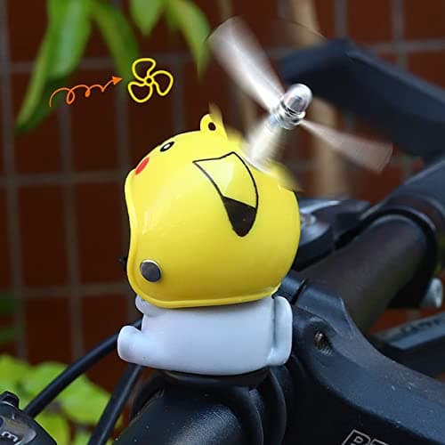 wolpin Bicycle Decor for Bike Car Dashboard Cute Cat with Helmet and Fan Car Interior Decoration Accessories Desk Decoration, Bicycle, Acrylonitrile Butadiene Styrene, 8cm, 3cm 2