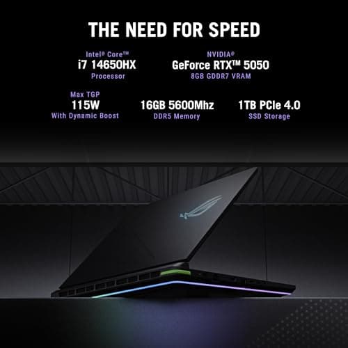 ROG Strix G16, Intel Core i7 14650HX,Gaming Laptop(RTX 5050-8GB/115W TGP/16GB RAM/1TB SSD/2.5K QHD+/16"/240Hz/90Whr/Windows 11/M365 Basic (1Year)*/Office Home 2024/Eclipse Gray/2.5 Kg)G615JHR-S5005WS 3