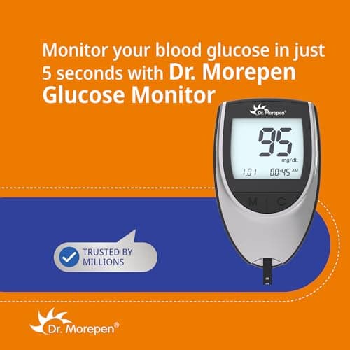Dr. Morepen BG-03 Gluco One Glucometer Combo, 50 Strips (Multicolor) 5
