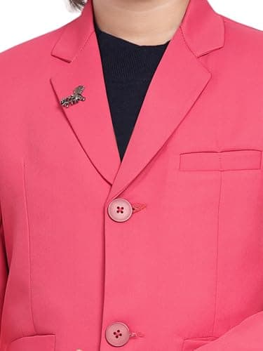 Earth Conscious Boys Blazer | Peach Full Sleeve Casual Blazer for Kids | Premium Coat for Weddings & Occasions | Stylish Clothes for Boys 5-6 Years 5