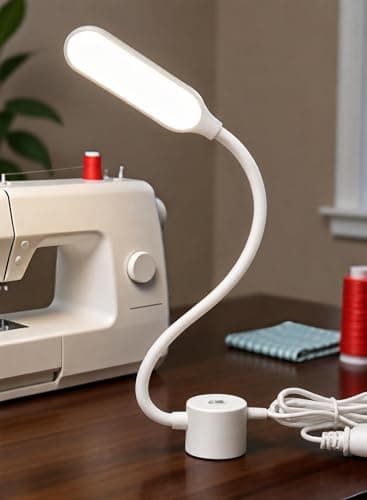 SMART INDIA10W Sewing Machine Light with 10 LEDs – Flexible Gooseneck, Magnetic Base, 360° Adjustable, Toggle Switch – Ideal for Home, Study, Reading, Workbench, Lathe, Drill Press (Yellow Color) 2