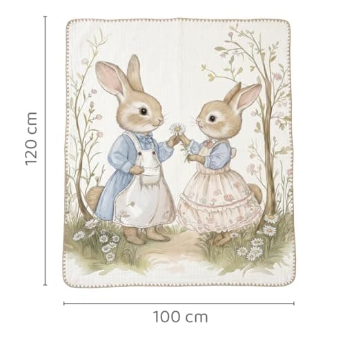 haus & kinder Muslin Blanket for New Born Baby, Soft Breathable Baby Blankets Newborn, Baby Blanket for 0-2 Years, Baby Blanket for Crib Nursery & Stroller, New Born Baby Essentials | Meadow Mates 5