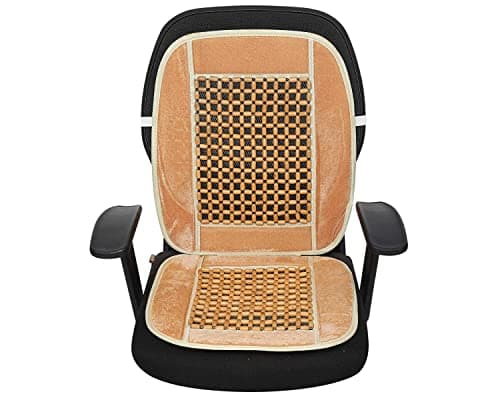 AutoWhrib Wooden Beads Cool Seat Cover Set for Cars Two Units | Car Seat Cover Accessory with Massage Cushion Mat | Breathable Seat Cover for Comfortable Drive 5