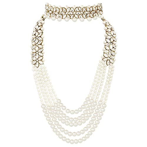 ASMITTA Stunning Gold Plated Jewellery Set for Women - NS1165PCGLDSB5 2