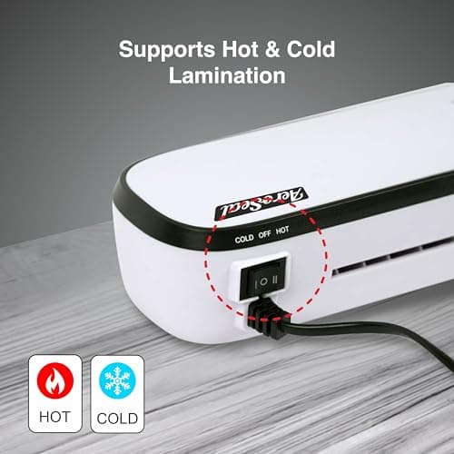 VMS AeroSeal A4 Hot & Cold Lamination Machine | 2 Roller System for a Professional Finish at Home, Office & School | Quick 3-5Min Warm-Up | Fits Upto 9 Inch Wide Pages (1 Year Offsite Warranty) 2