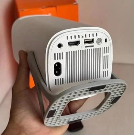 S40 HD Smart Portable Projector, 3500 Lumens, 180° Rotatable, Compact Mini Design, Multiple Ports with HDMI, USB, AV 5