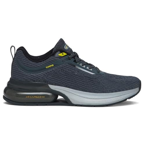 Campus Men's Canva Running Shoes D.Gry/BLK - 8UK/India 2