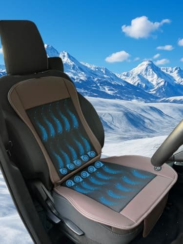 AUTODIFY™ Car Ventilated Cooling Seat Cushion Cover (Brown, Pack of 1 Ventilated Cooling Seat)