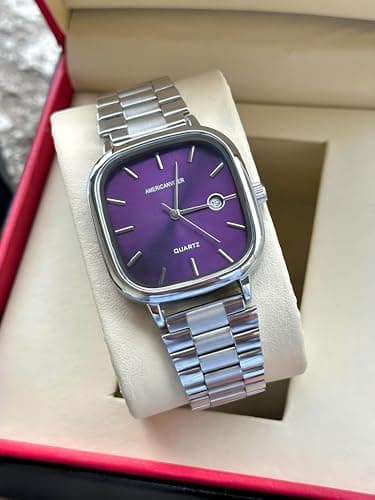 AMERICANVIBER AVM031CCK Matching Purple Dial Couple Watches with Date Function - Combo Gift Offer Analog Watch - for Men & Women 2