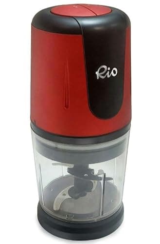 MAGGI Rio Electric Chopper For Kitchen 250 Watts Dual Speed, Copper Motor, 700 ML Capacity To Chop, Blend, Grind, Mince, Mini Food Processor Vegetables Chopper, Four Stainless Steel Blade (Mettalic)