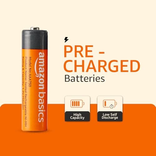 Amazon Basics AAA Rechargeable 750 mAh Batteries | Ready-to-use | Pre-Charged Ni-MH Batteries (Pack of 4) 3