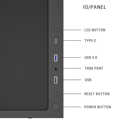 Ant Esports 511 AIR 5F Mid-Tower Computer Case/Gaming Cabinet - Black | Pre-Installed 5 ARGB Fans 4