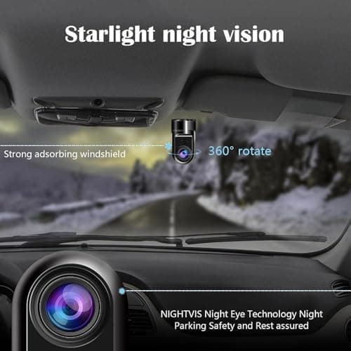 Meadawgs® Car Dashboard Camera Wide Angle Driving Car Accessories HD 1080P Dash Camera| Vehicle Electronics & GPS | Car Video |1X ADAS Auto DVR Dash Camera 3
