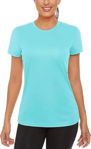 Aqua Holic Women's Short Sleeves T-Shirt-UPF50+ Sun Protection Quick Dry T-Shirt for Swimming, Hiking Atheltic Workout Rash Guard Tops