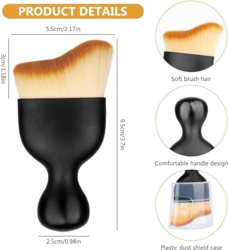 T TOPLINE Car Interior Cleaning Brush Set, Soft Microfiber Duster with Ergonomic Handle, Car Cleaning Brush with Handle Wet & Dry Car Washing Brush Ideal Car Accessories (Brush Combo) 2