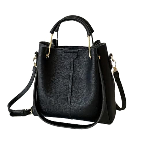 Trendy Hand Messenger Bag for Women and Girls - Stylish Pebble Grain Finish Messenger with Zipper Closure for Daily, Office & College Use (Black)