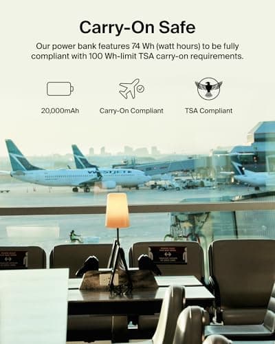 Belkin 20000 mAh Power Bank | Super Fast Charging | USB Type-C Input PD Port | 15W Charging for iPhone Series (16, 16 Pro Max), Samsung Galaxy, Google Pixel & More | 2 Years Warranty | Black 2