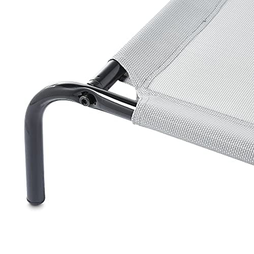 amazon basics Large Elevated Cooling Pet Dog Cot Fabric Bed - 51 x 31 x 8 Inches, Grey 4