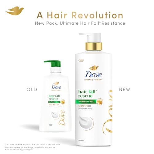 Dove Hair Fall Rescue Shampoo 650 ml|| For Damaged Hair|| Hair Fall Control for Thicker Hair - Mild Daily Anti Hair Fall Shampoo for Men & Women 3