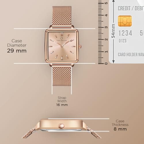 Carlington Iconic Analog Ladies Watch with Premium Linked Strap - CT 2040 Rose Gold 3