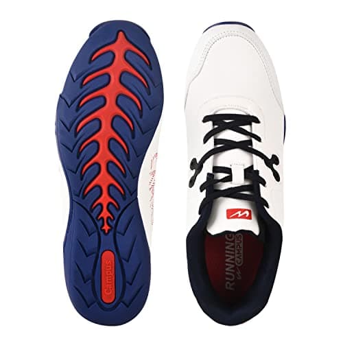 Campus Men Camp ZYLON Sneakers WHT/BLU - 10UK/India, Black 5