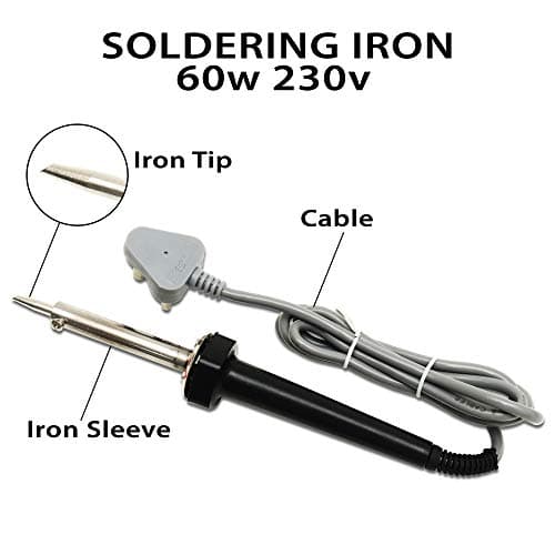Electronic Spices Mini Starter 60watt iron Kit 3in1 Soldering kit (60watt iron + Solder wire + Solder paste) 3
