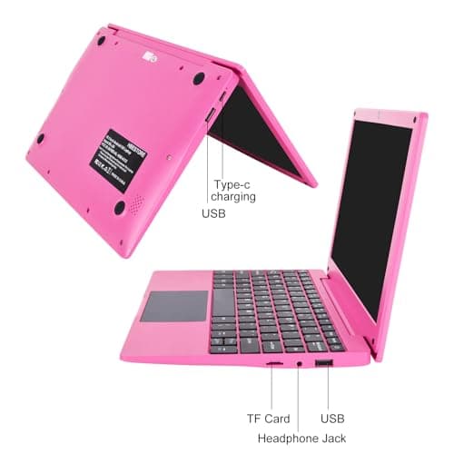 HBESTORE 10.1 Inch Laptop Quad-Core Processor with Android 12.0 Operating System, 2GB Ram 64GB Emmc, Built-in Camera, Wifi, USB Interface, Type-C Charging for Learning E 3