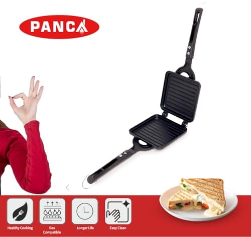 PANCA Non-Stick Jumbo Grill Gas Toaster Premium Big Bread Sandwich Maker Griller with Bakelite Handles (Magnum Toaster) 2