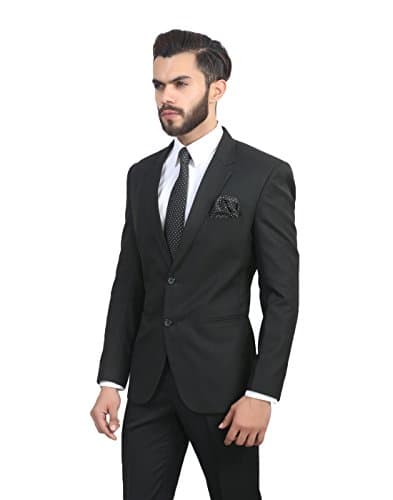 MANQ Men's Slim Fit Formal/Party Blazer Black, Formal Blazer 3